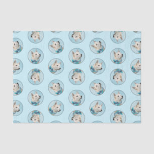 Norwegische Buhund Malerei Wheaten Original Hunde Seidenpapier