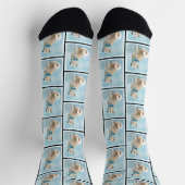 Norwegische Buhund Malerei Wheaten Original Hunde Socken (Oben)