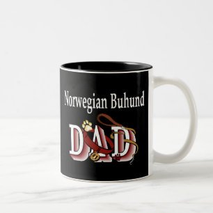 Norwegische Buhund-Vater-Tasse Zweifarbige Tasse