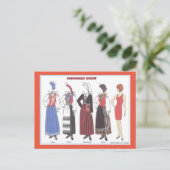 Norwegische Bunad II Paper Doll Postkarte (Stehend Vorderseite)