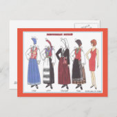 Norwegische Bunad II Paper Doll Postkarte (Vorne/Hinten)