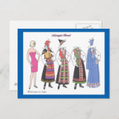 Norwegische Bunad Paper Doll Postkarte (Vorne/Hinten)
