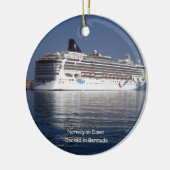 Norwegische Dämmerung Docking #2 Keramik Ornament (Links)