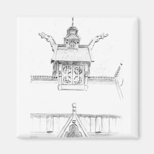 Norwegische Daube-Kirche Magnet