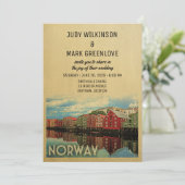 Norwegische Einladung zur Hochzeit (Stehend Vorderseite)