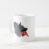 Norwegische Elkhound-Flagge Kaffeetasse (Vorderseite Links)