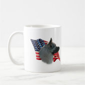 Norwegische Elkhound-Flagge Kaffeetasse (Links)