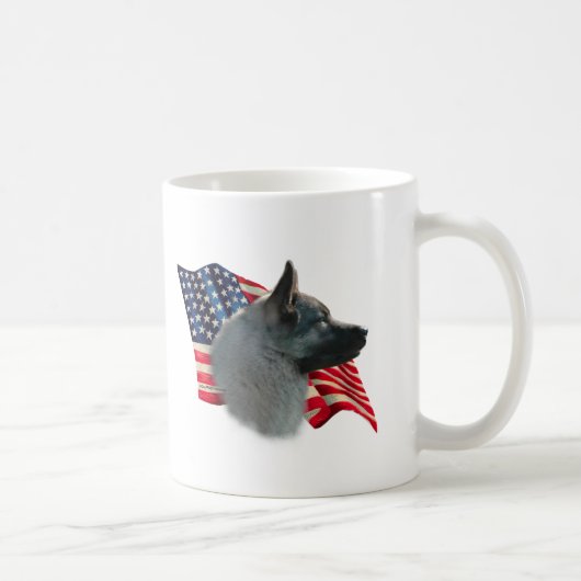 Norwegische Elkhound-Flagge Kaffeetasse (Rechts)