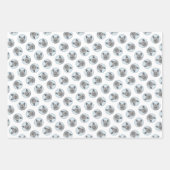 Norwegische Elkhound Malerei Niedliche Original Hu Geschenkpapier Set (Vorderseite 2)