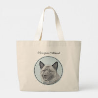 Norwegische Elkhound Malerei Niedliche Original Hu