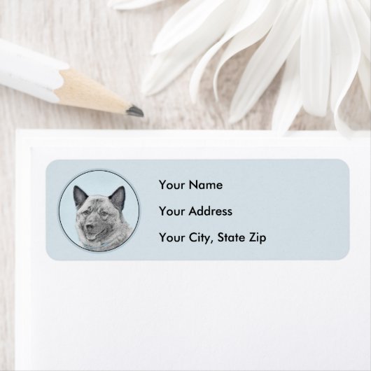 Norwegische Elkhound-Malerei - Original Hundeschic (Insitu)