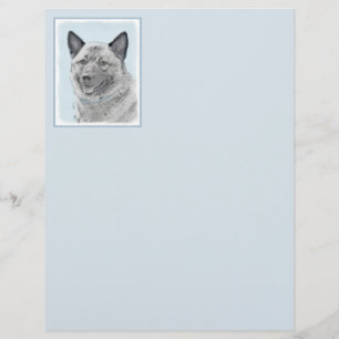 Norwegische Elkhound-Malerei - Original Hundeschic