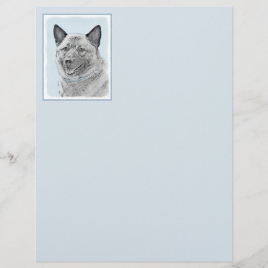 Norwegische Elkhound-Malerei - Original Hundeschic (Vorderseite)