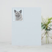 Norwegische Elkhound-Malerei - Original Hundeschic (Stehend Vorderseite)