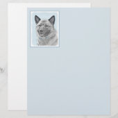 Norwegische Elkhound-Malerei - Original Hundeschic (Vorne/Hinten)