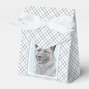 Norwegische Elkhound-Malerei - Original Hundeschic Geschenkschachtel