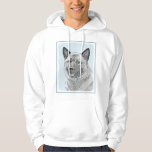 Norwegische Elkhound-Malerei - Original Hundeschic Hoodie