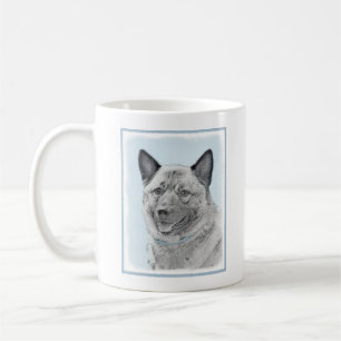 Norwegische Elkhound-Malerei - Original Hundeschic Kaffeetasse