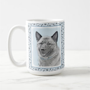 Norwegische Elkhound-Malerei - Original Hundeschic Kaffeetasse