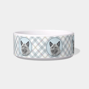 Norwegische Elkhound-Malerei - Original Hundeschic Napf