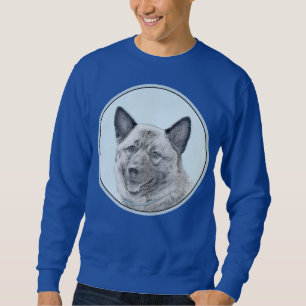 Norwegische Elkhound-Malerei - Original Hundeschic Sweatshirt