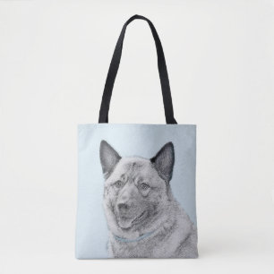 Norwegische Elkhound-Malerei - Original Hundeschic Tasche
