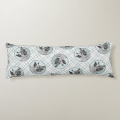 Norwegische Elkhound und Dorfmalerei Seitenschläferkissen (Rückseite)