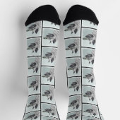 Norwegische Elkhound und Dorfmalerei Socken (Oben)