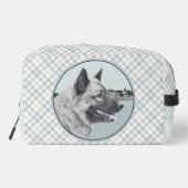 Norwegische Elkhound und Dorfmalerei Waschbeutel (Rückseite)