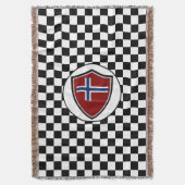 Norwegische Fahne Decke (Vorderseite Vertikal)