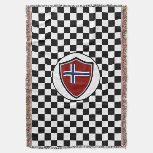 Norwegische Fahne Decke (Vorderseite Vertikal)