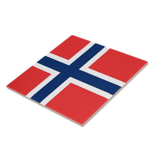 Norwegische Fahne Fliese (Seite)