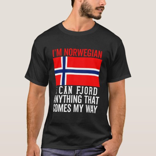 Norwegische Fahne für Männer Frauen Norwegen Skand T-Shirt (Vorderseite)