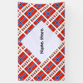 Norwegische Fahne geteerte schwarze Personalisieru Banner (Vertikal)