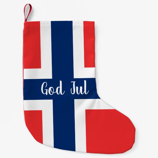 Norwegische Fahne Gottes Jul Weihnachten Kleiner Weihnachtsstrumpf (Vorderseite)