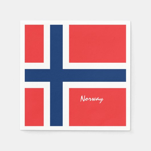 Norwegische Fahne/Norwegen - Reisen, Urlaub/Sport Serviette (Vorderseite)