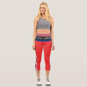 Norwegische Fahnen, Fitness, Sport Capri Leggings (Vorderseite)