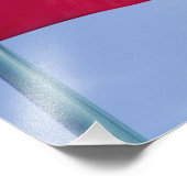 Norwegische Fahnen für Hochwasser) Fotodruck (Ecke)