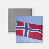 Norwegische Fahnen für Hochwasser) Magnet (Vorderseite/Rückseite)