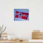 Norwegische Fahnen für Hochwasser) Poster (Küche)