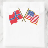 Norwegische Fahnen Rechteckiger Aufkleber (Tasche)