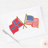 Norwegische Fahnen Rechteckiger Aufkleber (Umschlag)
