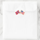 Norwegische Fahnen Runder Aufkleber (Tasche)