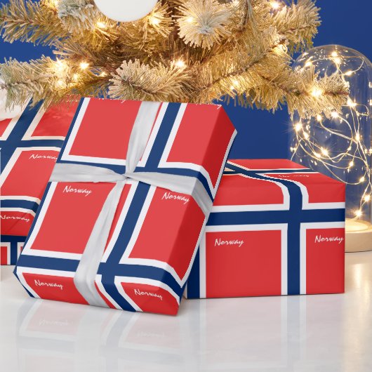 Norwegische Fahnen- und Norwegen-Geschenke/Sportfa Geschenkpapier (Feiertage)