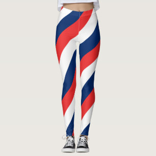 Norwegische Farben für die Flagge - Diagonal gestr Leggings