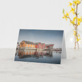 Norwegische farbenfrohe Häuser Karte (Gelbe Blume)
