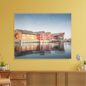 Norwegische Farbhäuser Leinwanddruck (Insitu (Wohnzimmer))