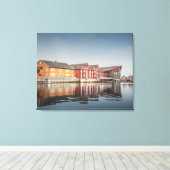 Norwegische Farbhäuser Leinwanddruck (Insitu (Holzboden))