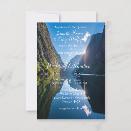 Norwegische Feiern RSVP Karte (Vorderseite)