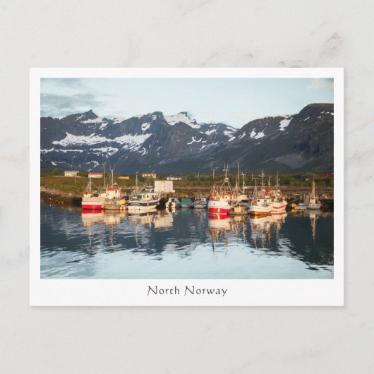 Norwegische Fischerboote Postkarte (Vorderseite)